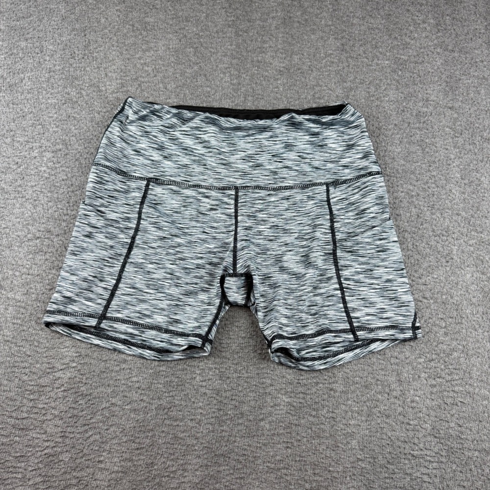 Ododos Athletic Shorts Women's Large Black White Space Dye High Waist Pockets